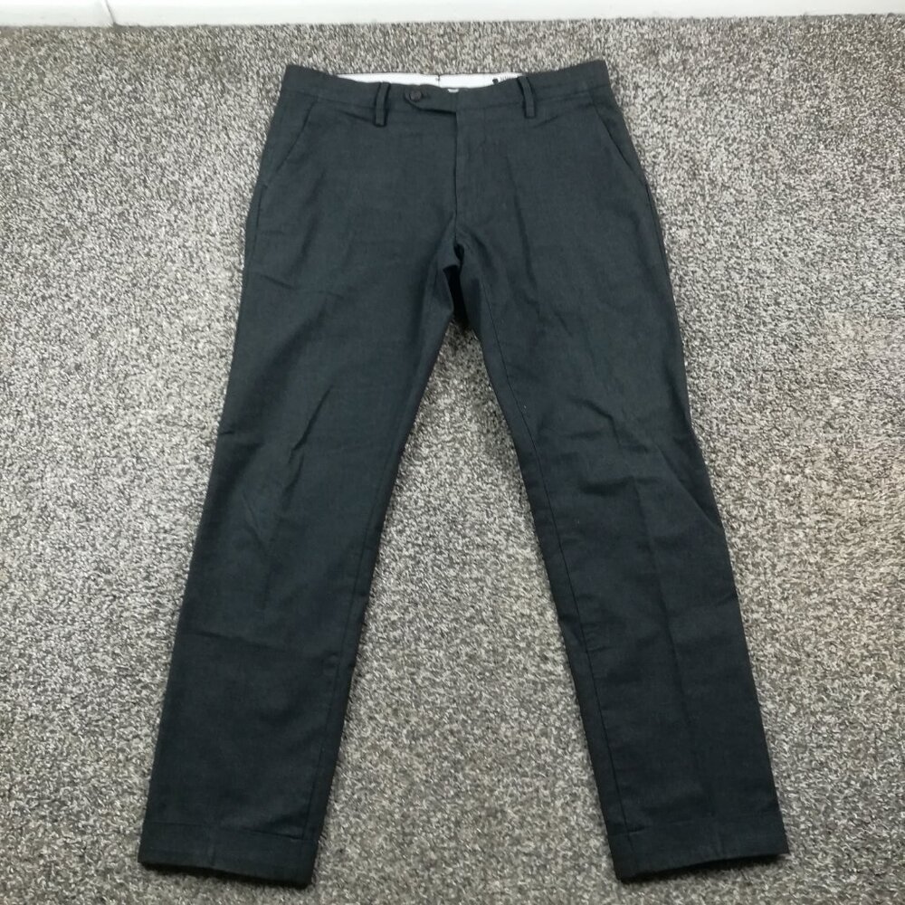 NN07 No Nationality Pants Theo Chino Flat Front Gray 31x28 Slim Fit Stretch